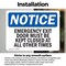 Signmission Emergency Exit Only Door Must Be Kept Closed, 10 in W x Rectangle, Vinyl Decal OS-2PACK-NS-D-710-L-11818 - alternate 3
